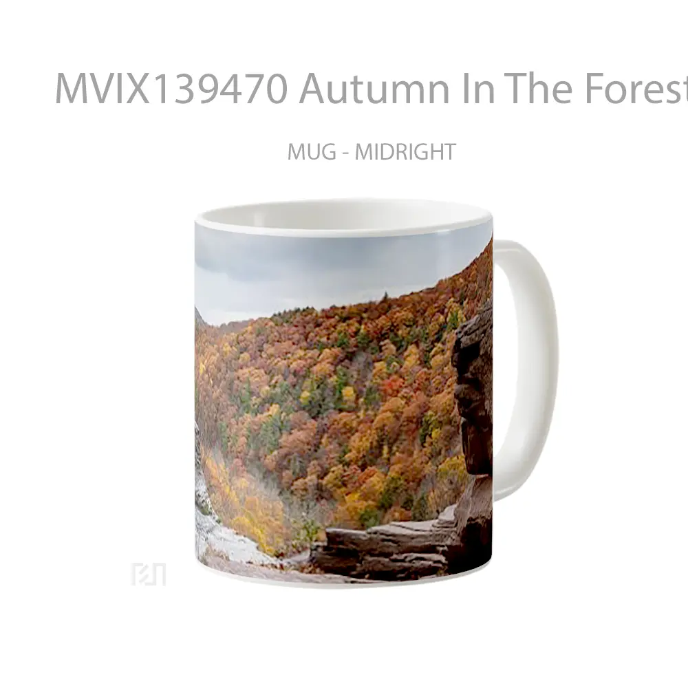 Mug Autumn In The Forest Gelas Pemandangan Alam - All-side / Desain