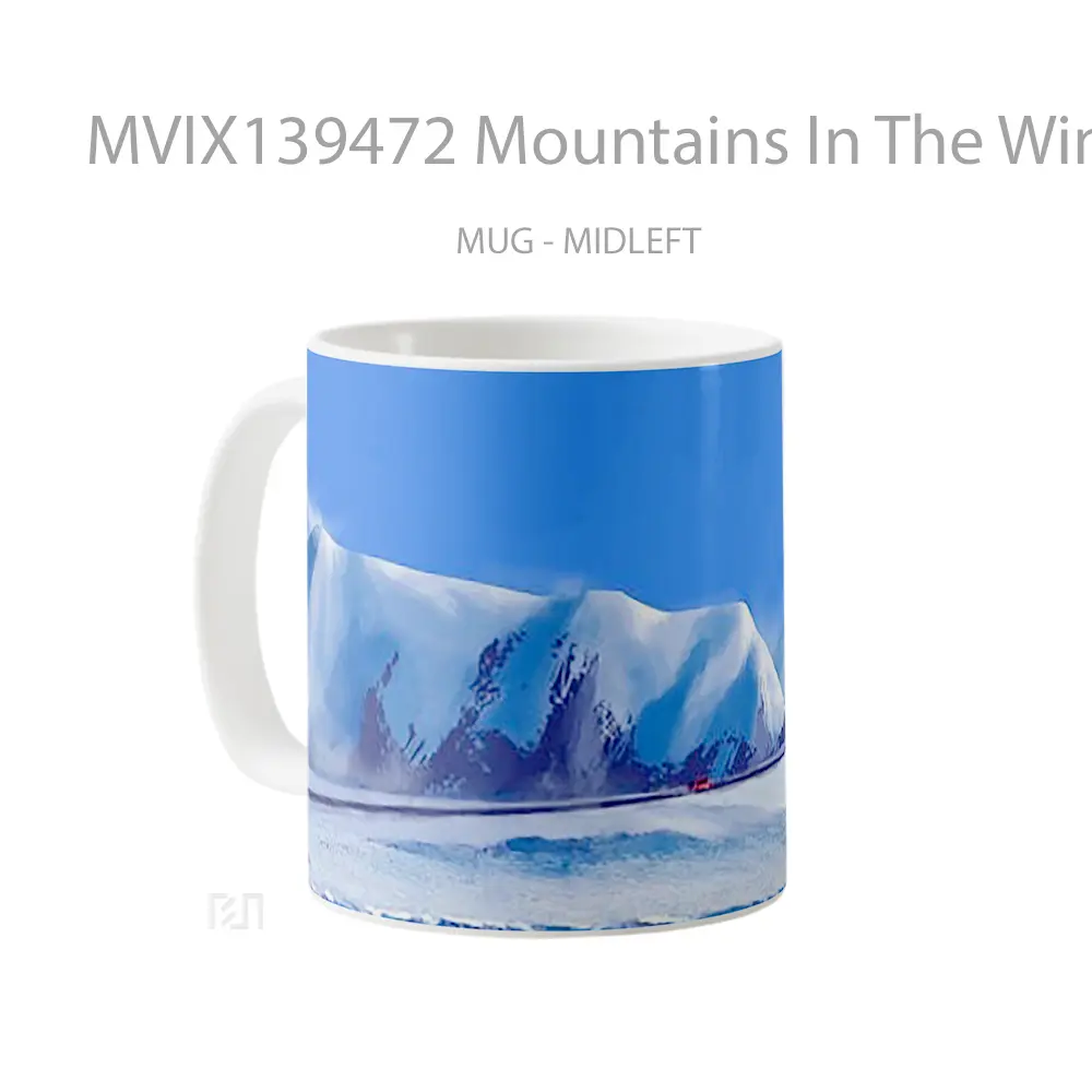 Mug Mountains In The Winter Gelas Pemandangan Alam - All-side / Desain