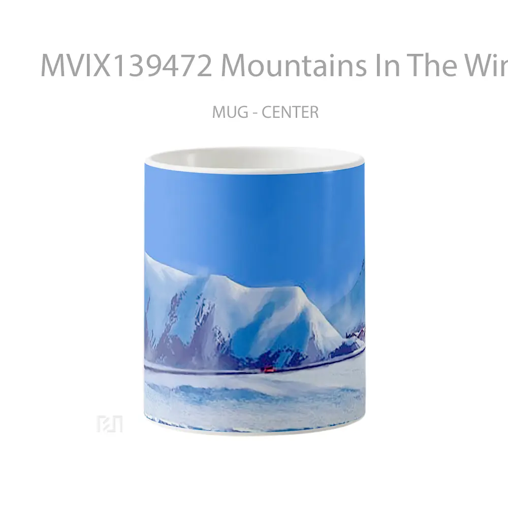 Mug Mountains In The Winter Gelas Pemandangan Alam