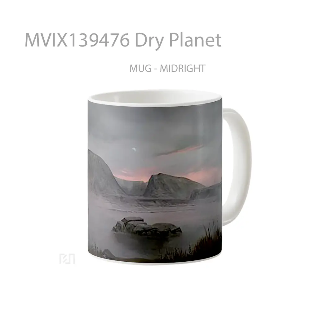 Mug Dry Planet Gelas Astronomi - All-side / Desain