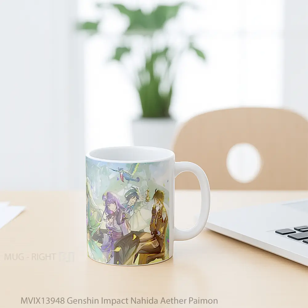 Mug Genshin Impact Nahida Aether Paimon Cangkir Gamer - All-side / Desain