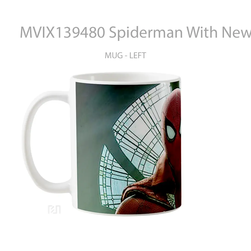 Mug Spiderman With New Suit V2 Gelas Superhero - All-side / Desain