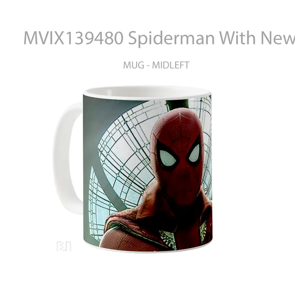 Mug Spiderman With New Suit V2 Gelas Superhero - All-side / Desain
