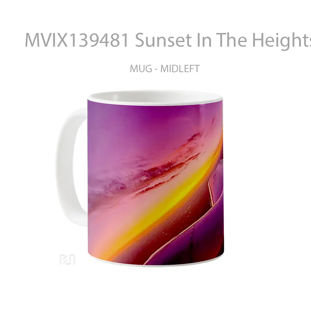 Mug Sunset In The Heights Gelas Pemandangan Alam - All-side / Desain