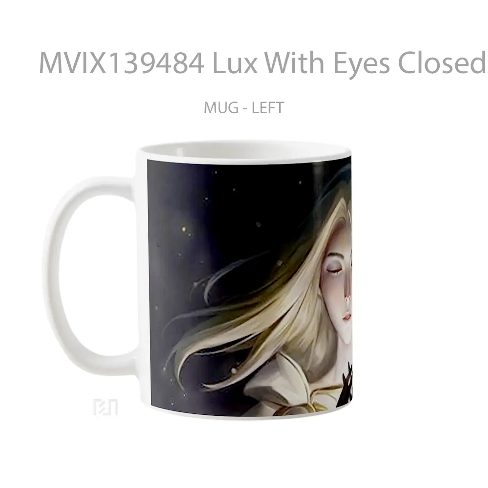 Mug Lux With Eyes Closed From League Of Legends Cangkir Gamer - All-side / Desain