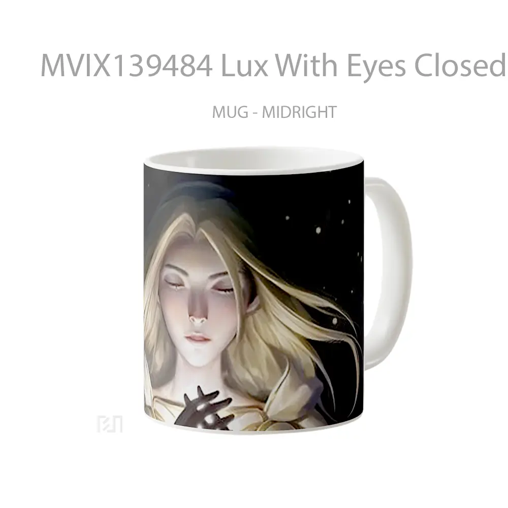 Mug Lux With Eyes Closed From League Of Legends Cangkir Gamer - All-side / Desain