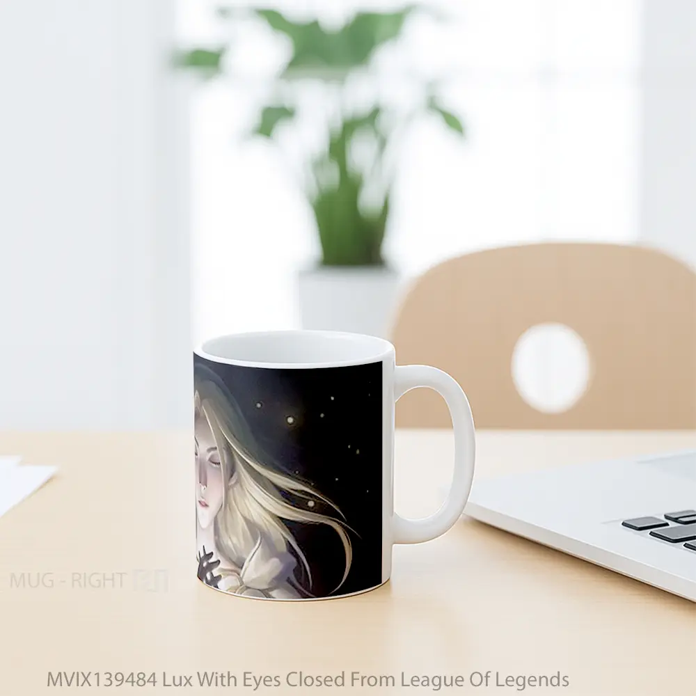 Mug Lux With Eyes Closed From League Of Legends Cangkir Gamer - All-side / Desain