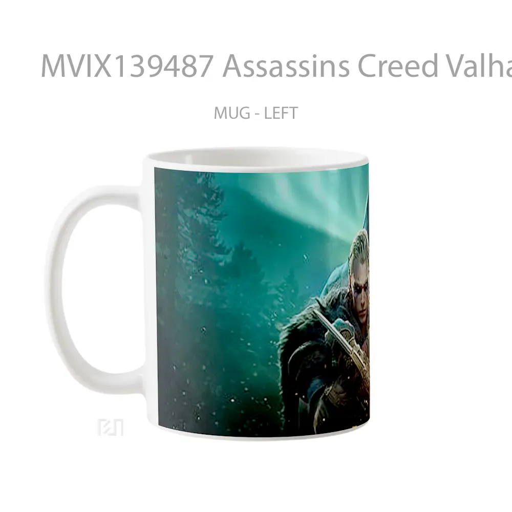 Mug Assassins Creed Valhalla 2020 Game Cangkir Gamer - All-side / Desain