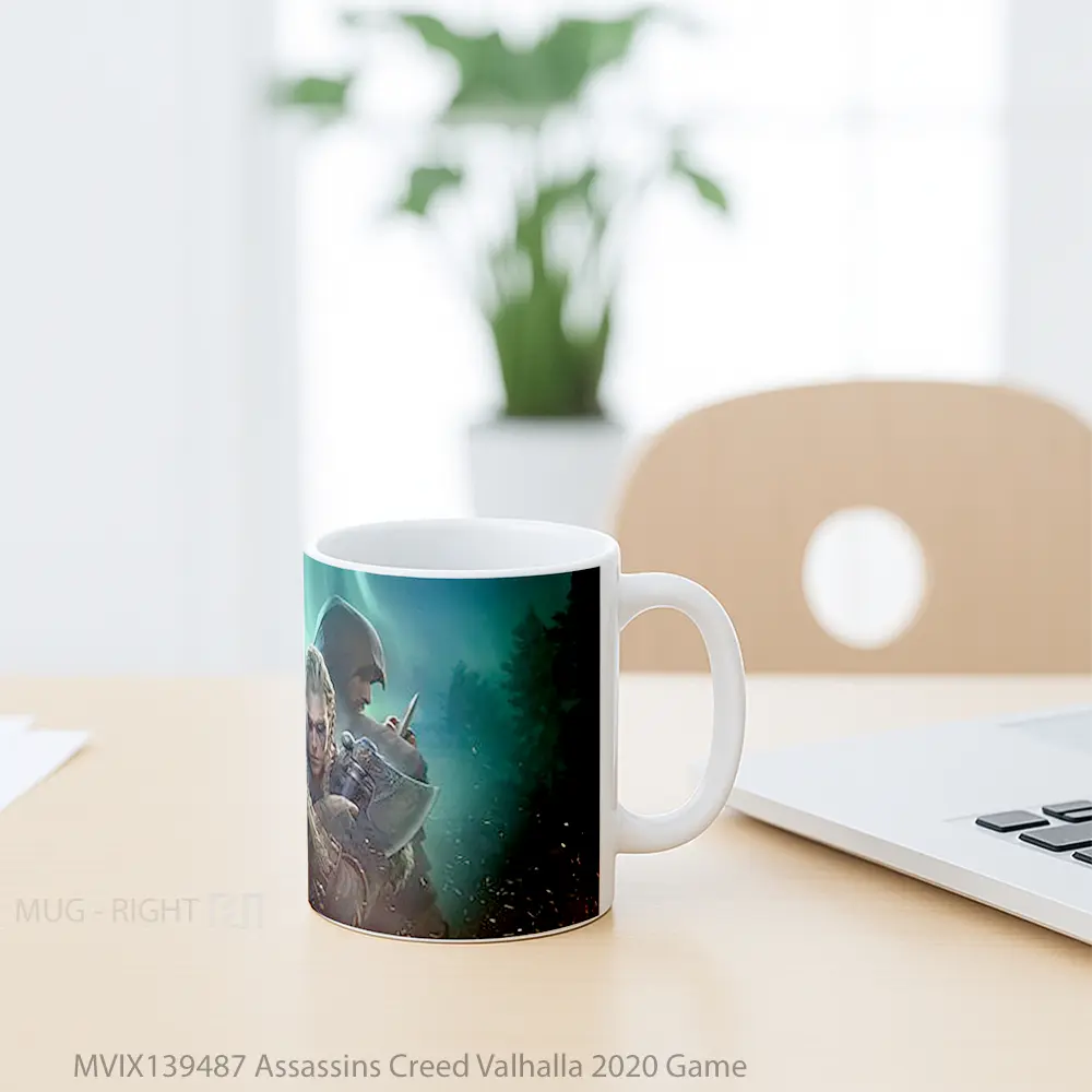 Mug Assassins Creed Valhalla 2020 Game Cangkir Gamer - All-side / Desain