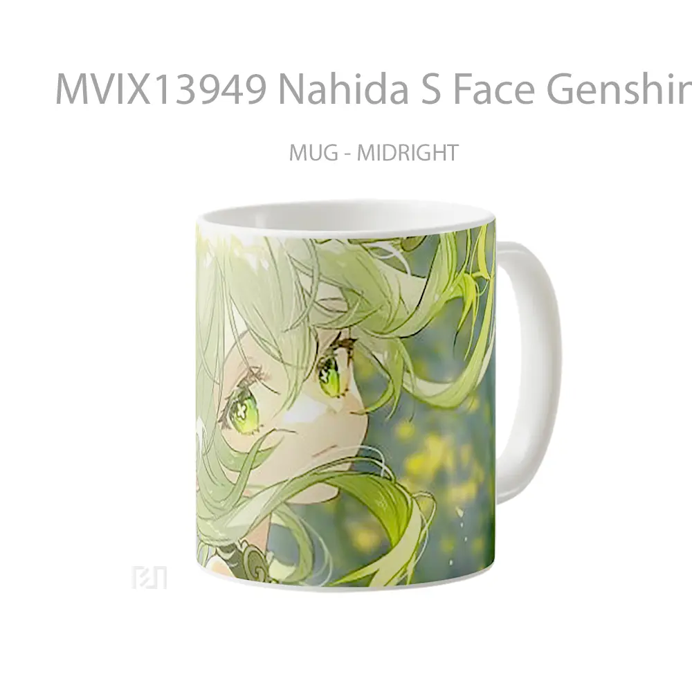 Mug Nahida S Face Genshin Impact Cangkir Gamer - All-side / Desain