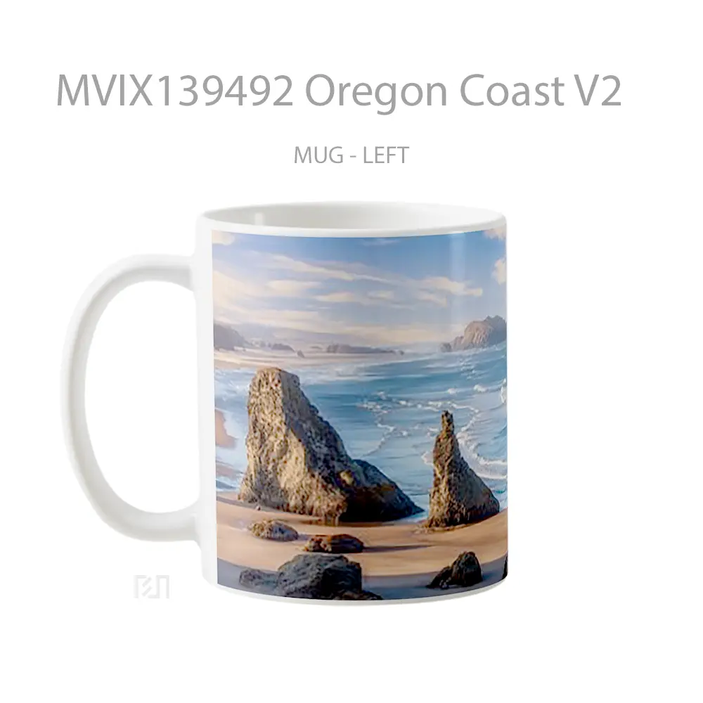 Mug Oregon Coast V2 Gelas Keramik Unik - All-side / Desain