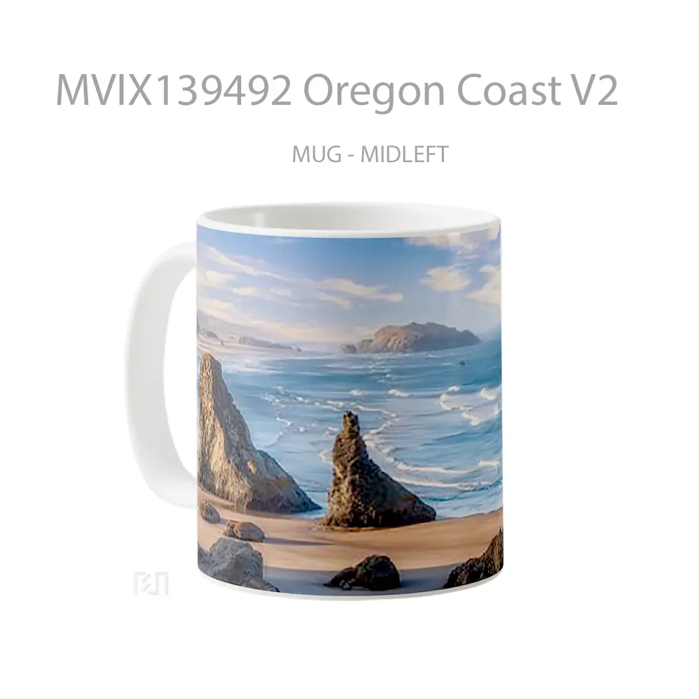 Mug Oregon Coast V2 Gelas Keramik Unik - All-side / Desain