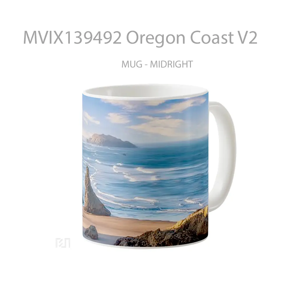 Mug Oregon Coast V2 Gelas Keramik Unik - All-side / Desain
