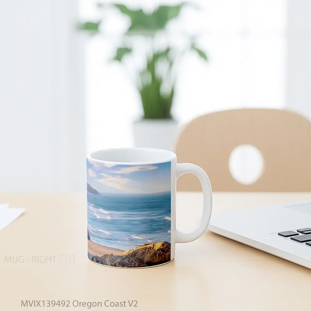 Mug Oregon Coast V2 Gelas Keramik Unik - All-side / Desain