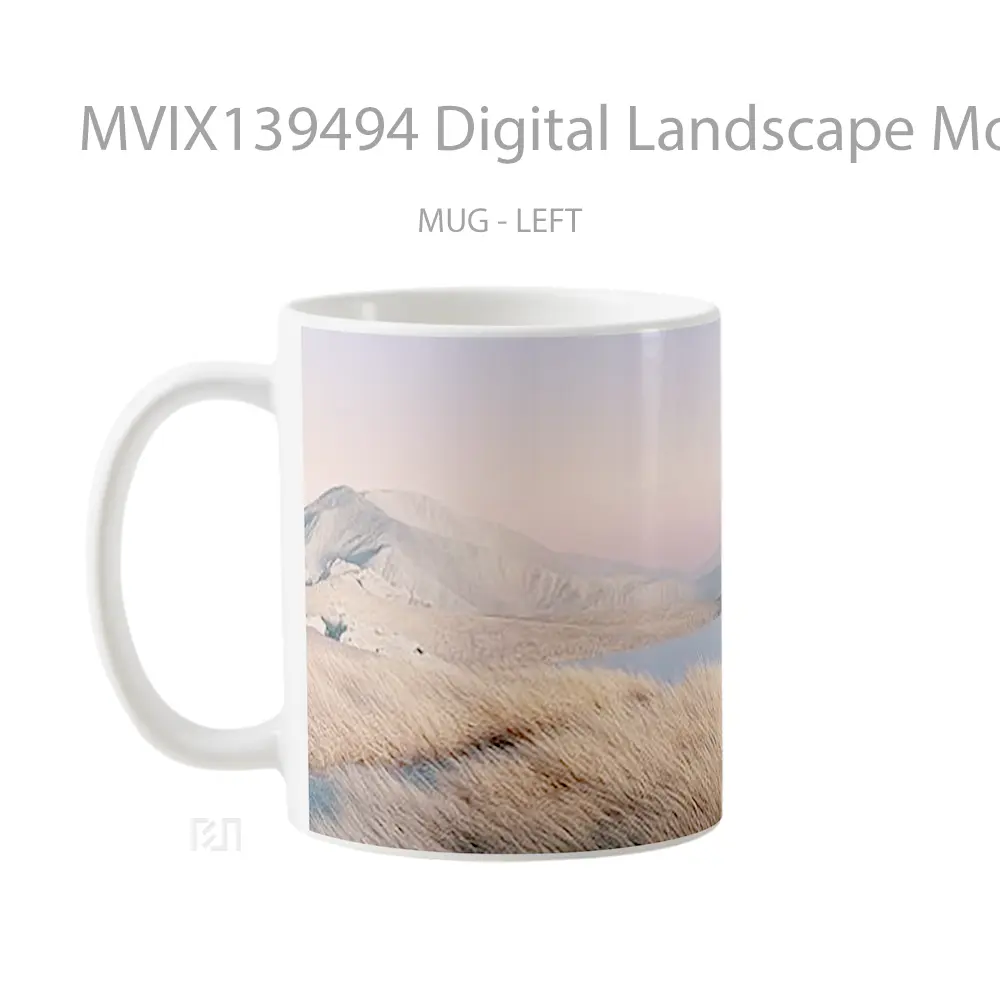 Mug Digital Landscape Mountains Gelas Pemandangan Alam - All-side / Desain