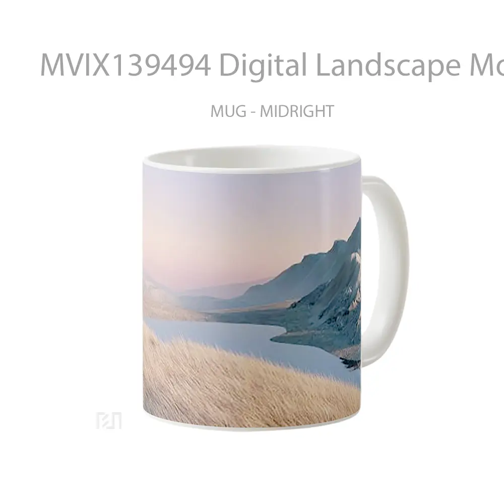 Mug Digital Landscape Mountains Gelas Pemandangan Alam - All-side / Desain