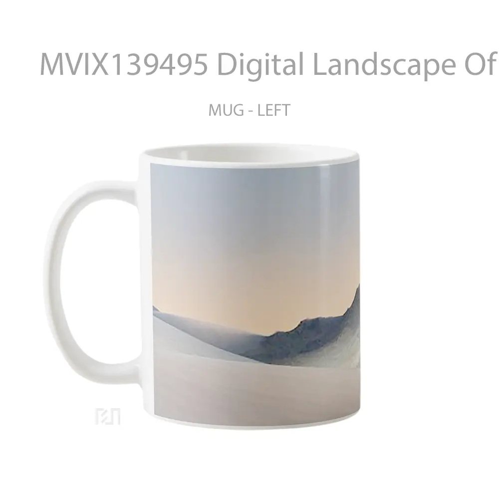 Mug Digital Landscape Of Desertic Mountains Gelas Pemandangan Alam - All-side / Desain