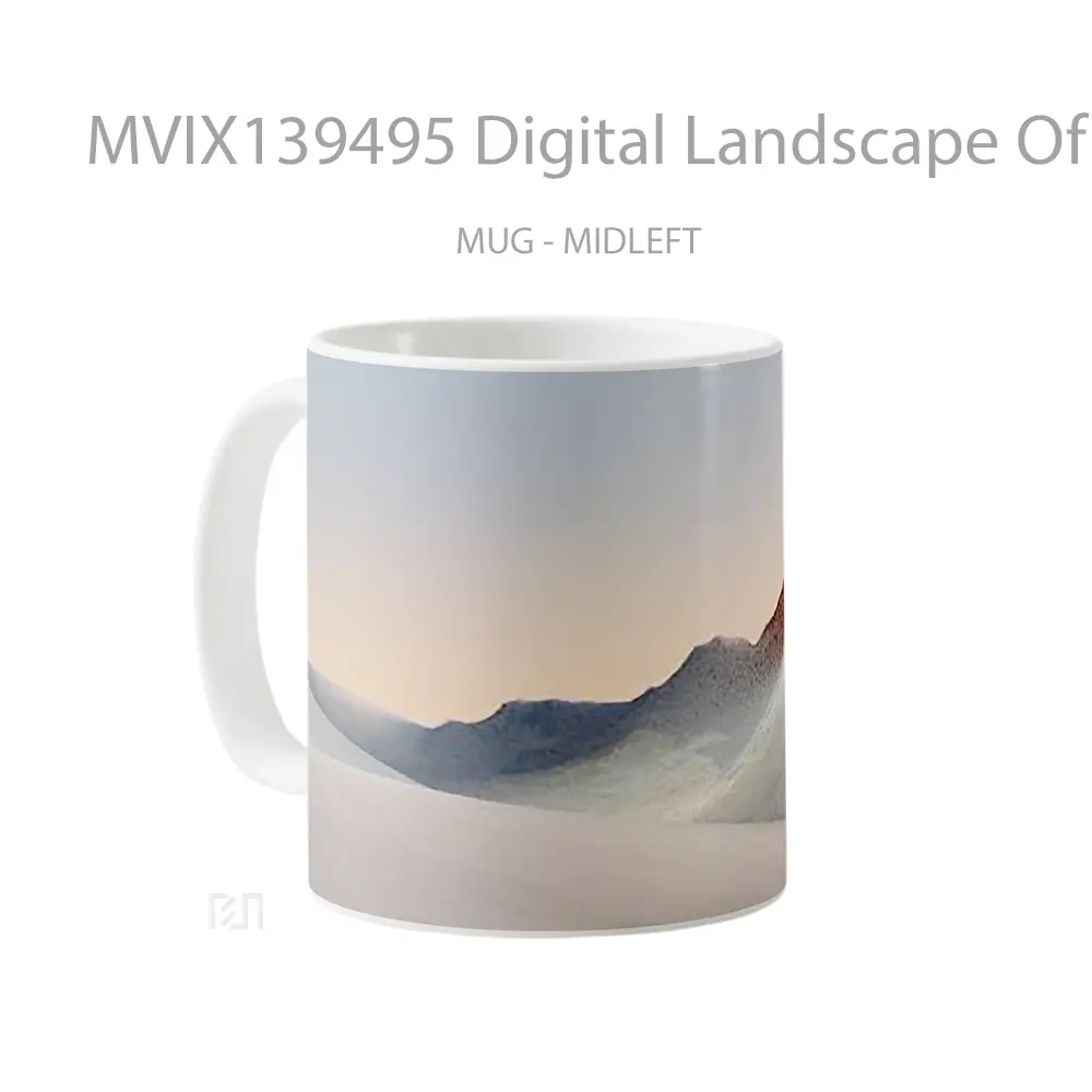 Mug Digital Landscape Of Desertic Mountains Gelas Pemandangan Alam - All-side / Desain