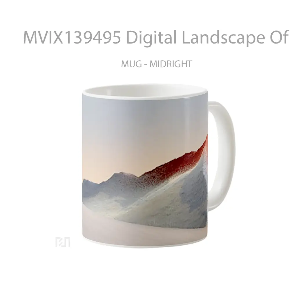 Mug Digital Landscape Of Desertic Mountains Gelas Pemandangan Alam - All-side / Desain