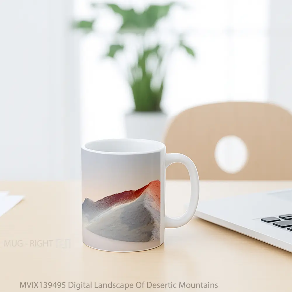 Mug Digital Landscape Of Desertic Mountains Gelas Pemandangan Alam - All-side / Desain