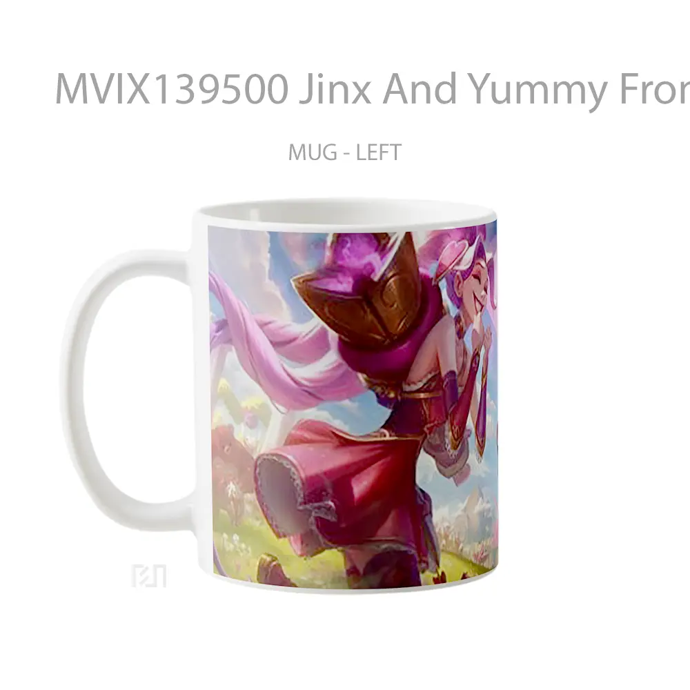Mug Jinx And Yummy From League Of Legends Cangkir Gamer - All-side / Desain