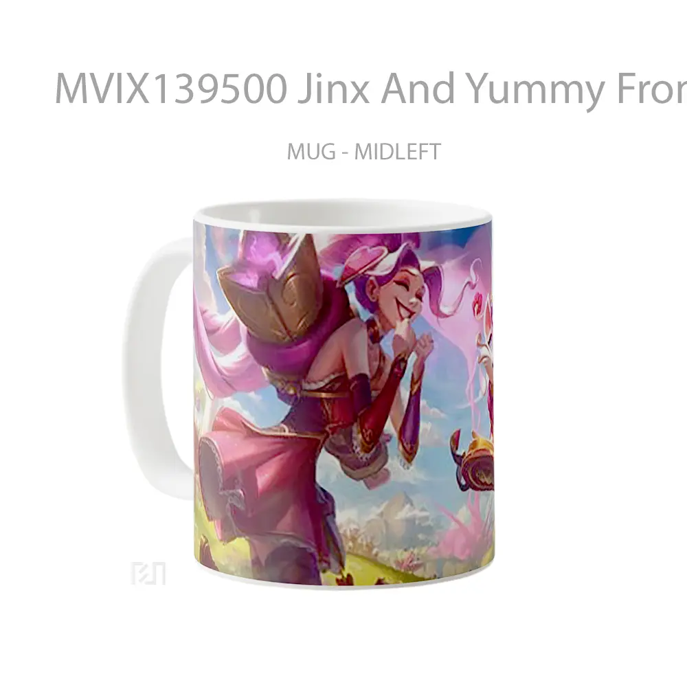 Mug Jinx And Yummy From League Of Legends Cangkir Gamer - All-side / Desain