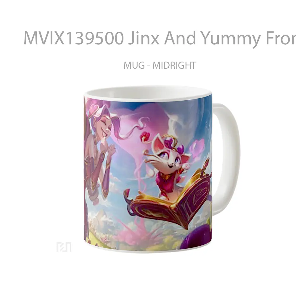 Mug Jinx And Yummy From League Of Legends Cangkir Gamer - All-side / Desain