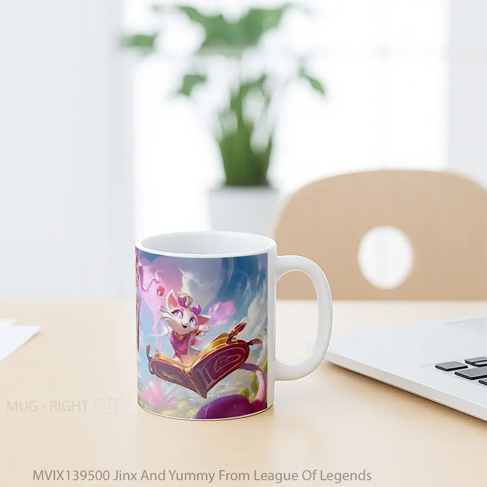 Mug Jinx And Yummy From League Of Legends Cangkir Gamer - All-side / Desain