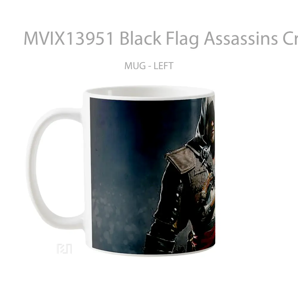 Mug Black Flag Assassins Creed 4 Cangkir Gamer - All-side / Desain
