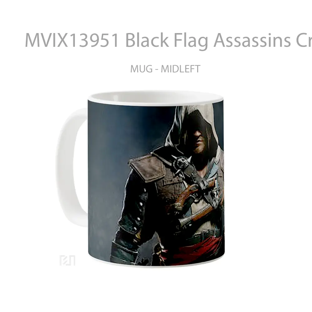 Mug Black Flag Assassins Creed 4 Cangkir Gamer - All-side / Desain