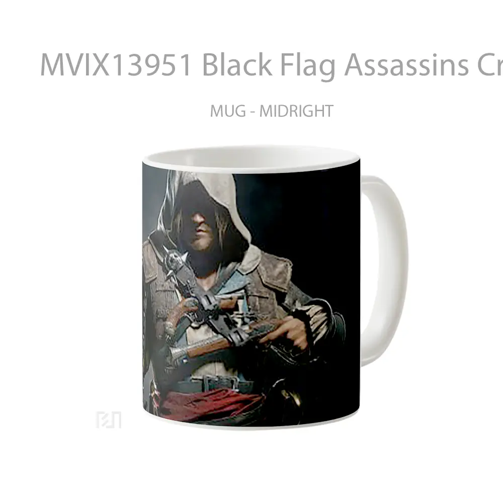 Mug Black Flag Assassins Creed 4 Cangkir Gamer - All-side / Desain