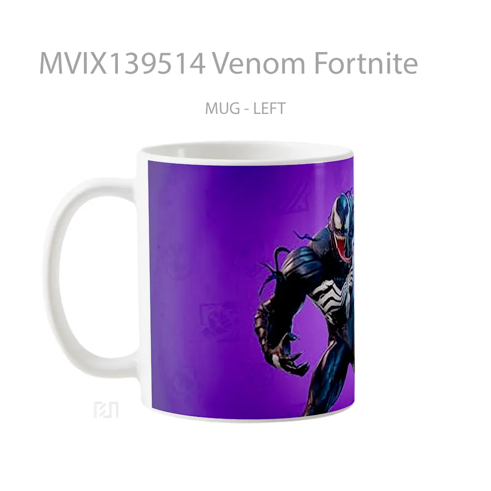 Mug Venom Fortnite Gelas Superhero - All-side / Desain