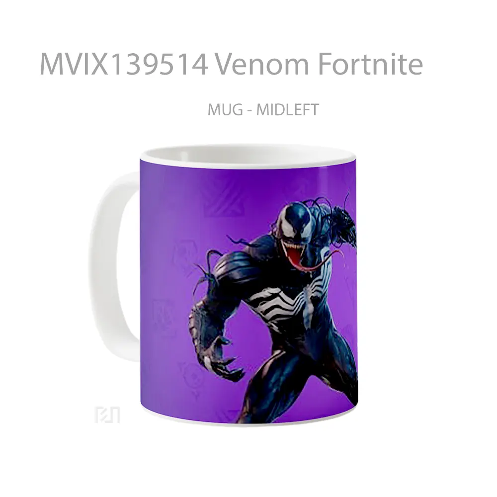 Mug Venom Fortnite Gelas Superhero - All-side / Desain