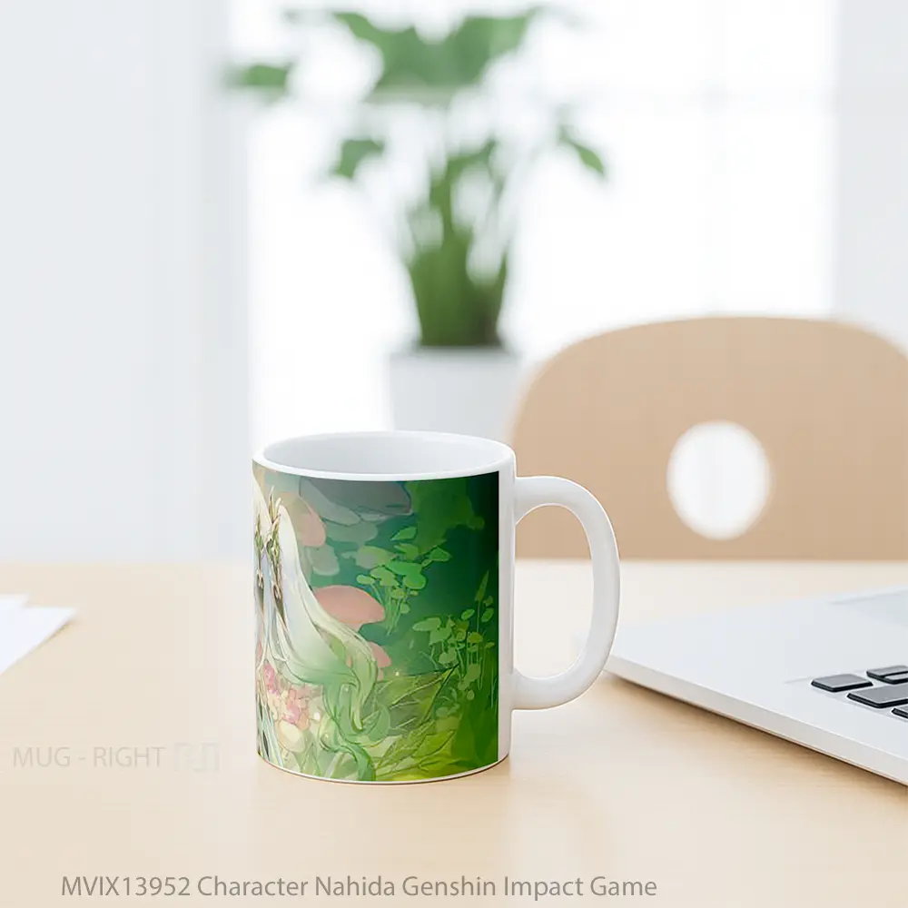 Mug Character Nahida Genshin Impact Game Cangkir Gamer - All-side / Desain