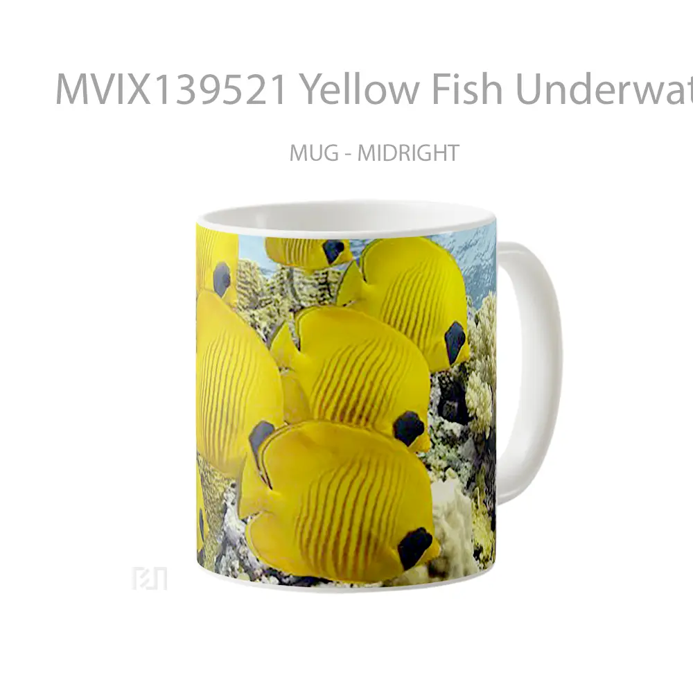 Mug Yellow Fish Underwater Gelas Hewan Lucu - All-side / Desain