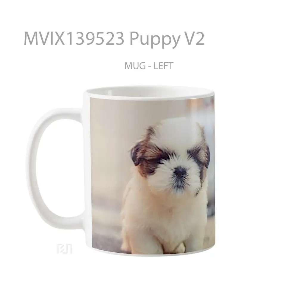 Mug Puppy V2 Gelas Hewan Lucu - All-side / Desain