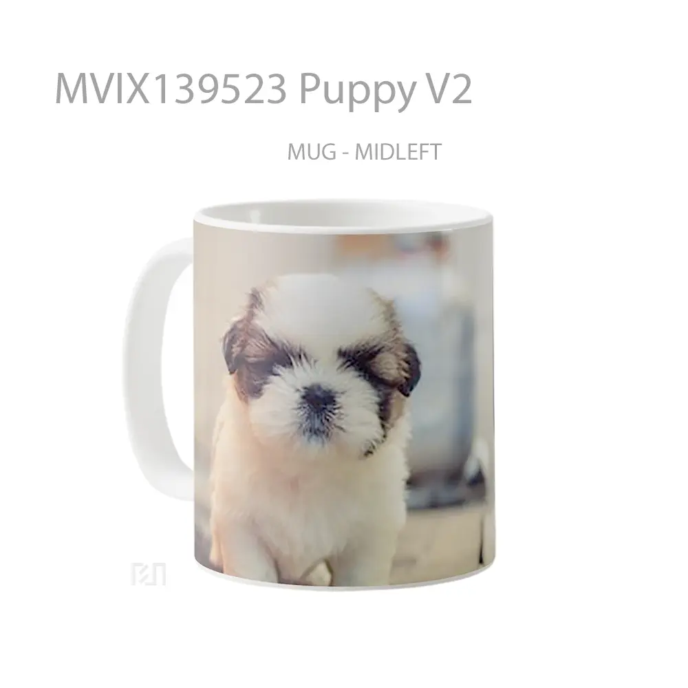 Mug Puppy V2 Gelas Hewan Lucu - All-side / Desain
