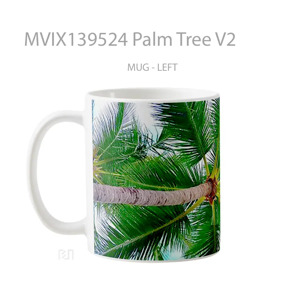 Mug Palm Tree V2 Gelas Pemandangan Alam - All-side / Desain