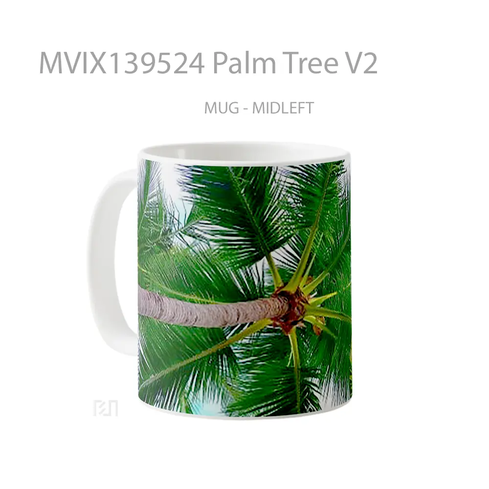Mug Palm Tree V2 Gelas Pemandangan Alam - All-side / Desain