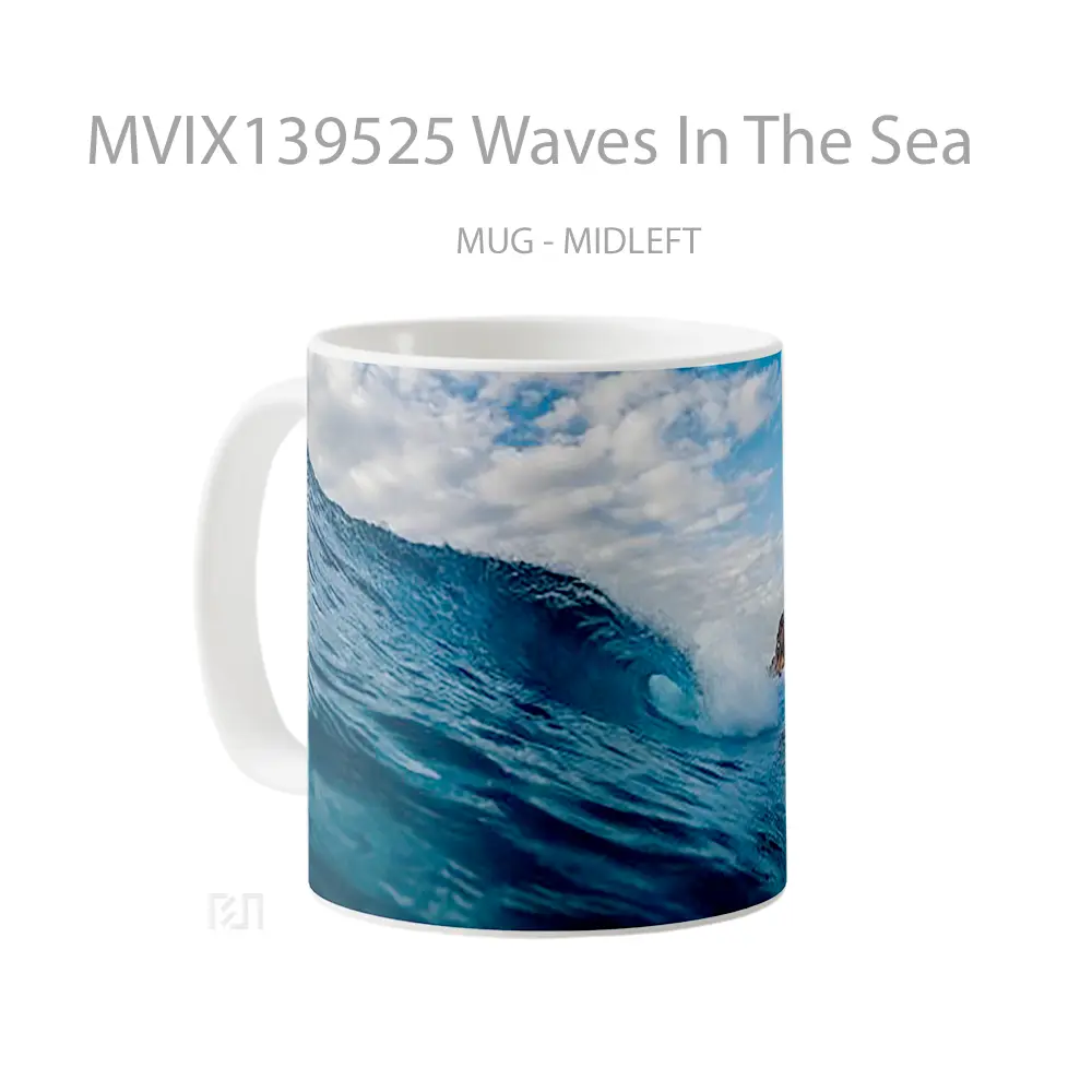 Mug Waves In The Sea Gelas Pemandangan Alam - All-side / Desain