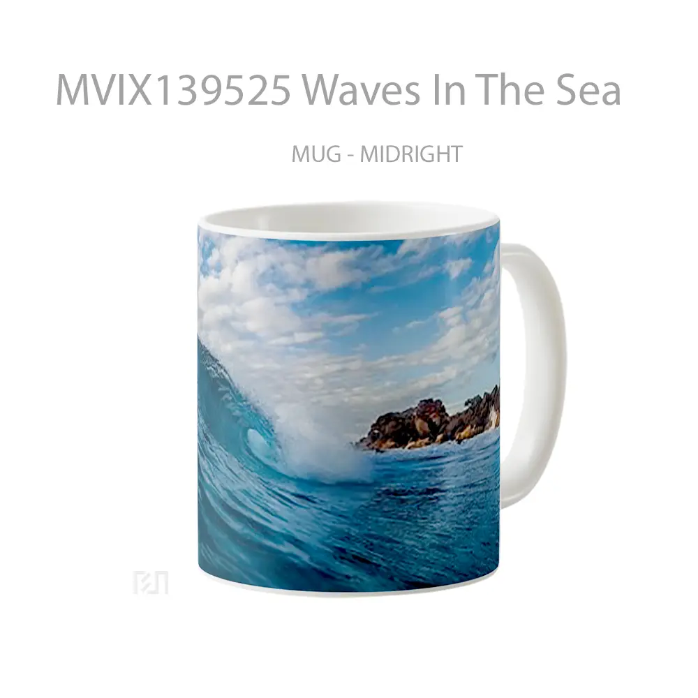 Mug Waves In The Sea Gelas Pemandangan Alam - All-side / Desain