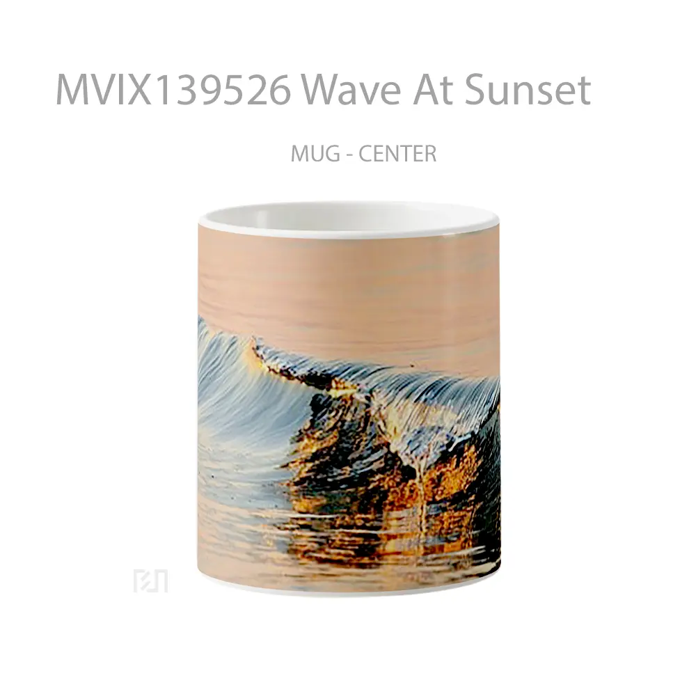 Mug Wave At Sunset Gelas Pemandangan Alam
