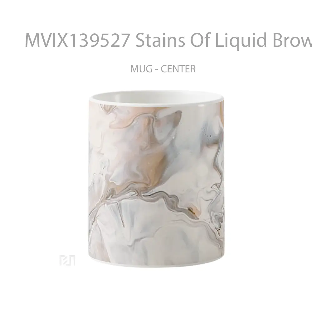 Mug Stains Of Liquid Brown And White Paint Gelas Keramik Unik
