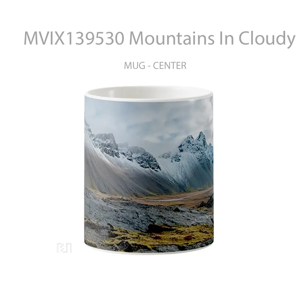 Mug Mountains In Cloudy Lanscape Gelas Pemandangan Alam