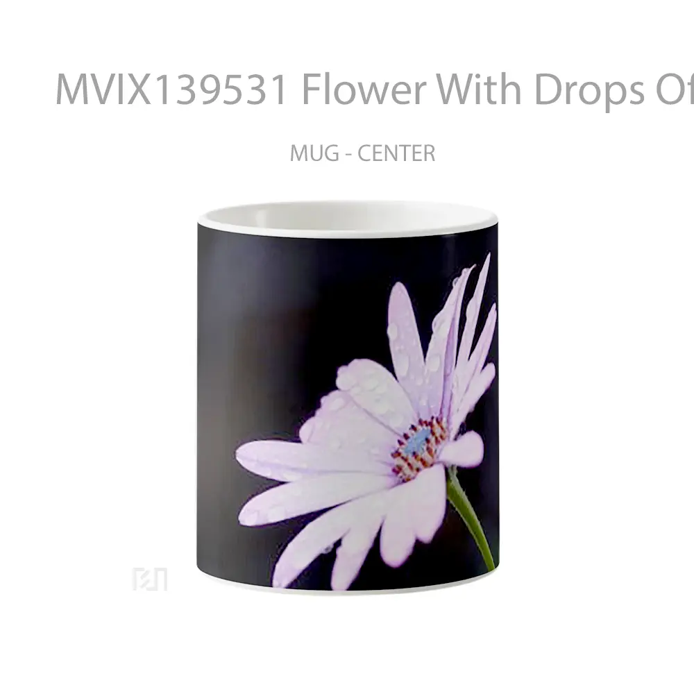 Mug Flower With Drops Of Dew Gelas Pemandangan Alam