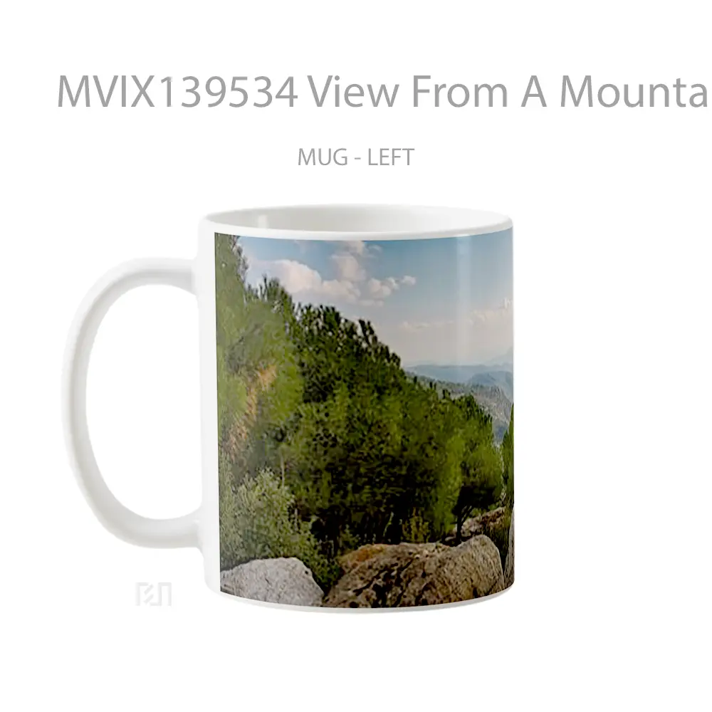 Mug View From A Mountain In The Forest Gelas Pemandangan Alam - All-side / Desain