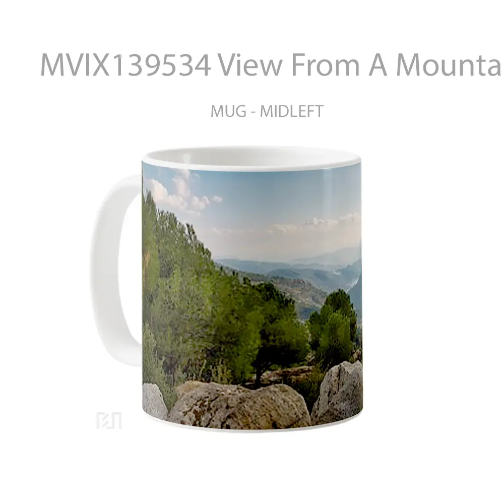 Mug View From A Mountain In The Forest Gelas Pemandangan Alam - All-side / Desain