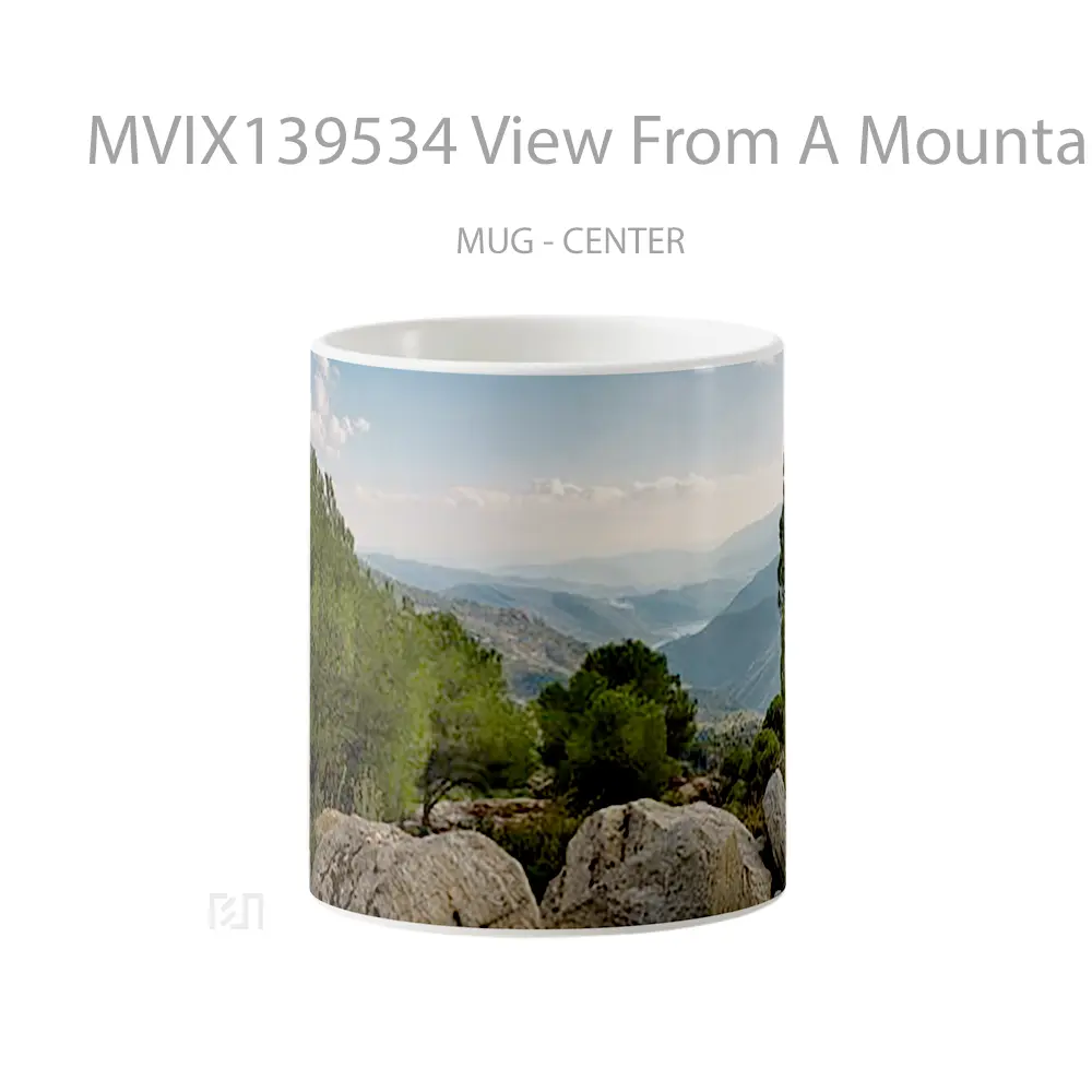 Mug View From A Mountain In The Forest Gelas Pemandangan Alam