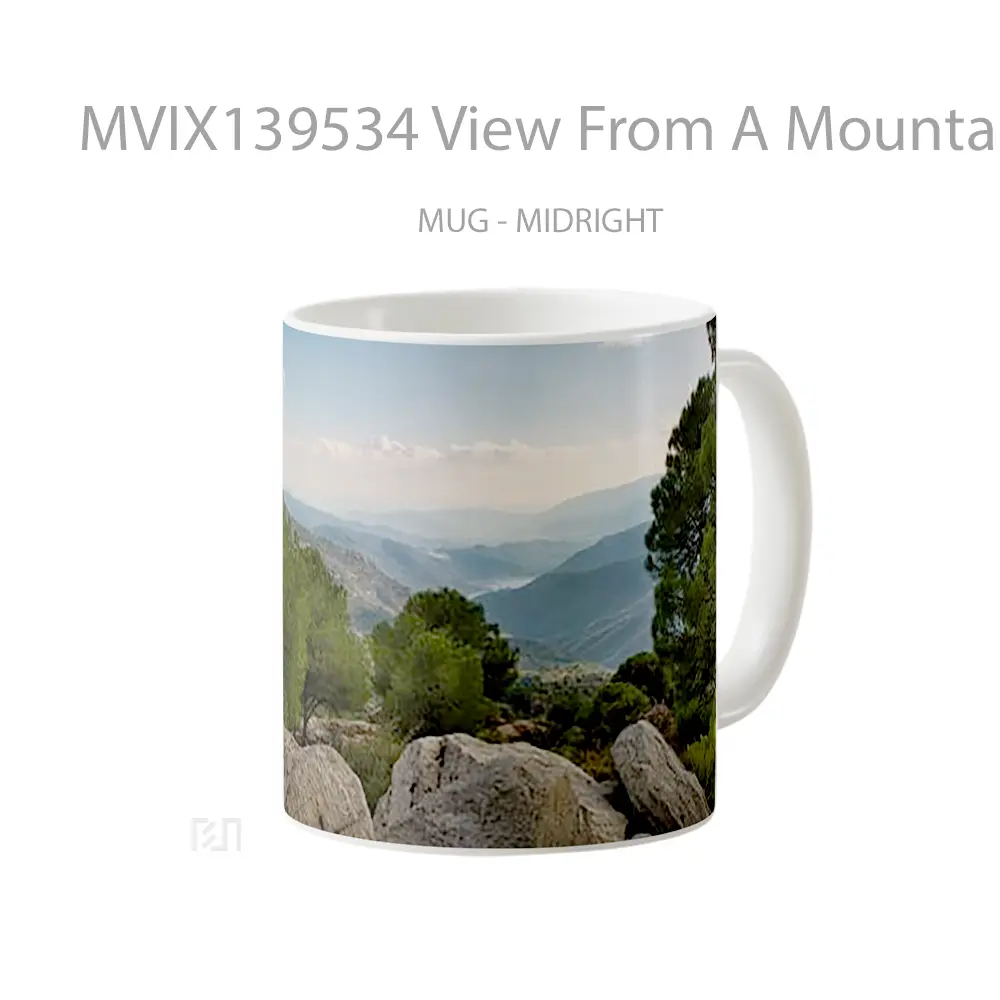 Mug View From A Mountain In The Forest Gelas Pemandangan Alam - All-side / Desain