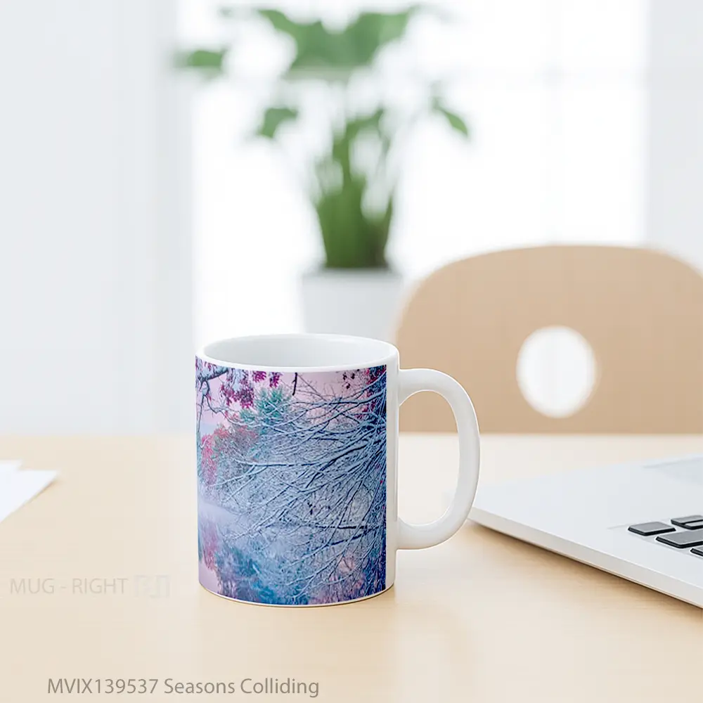 Mug Seasons Colliding Gelas Keramik Unik - All-side / Desain